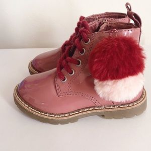 Zara Baby Patent Leather Mauve Boots